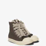 Brown sneakers, side view