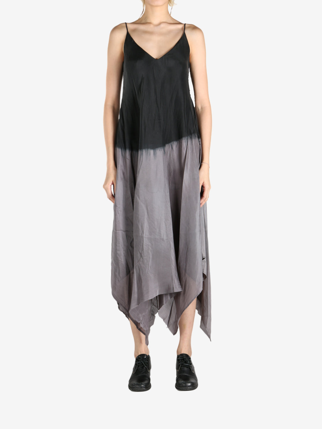 Black and grey dresses, full body view