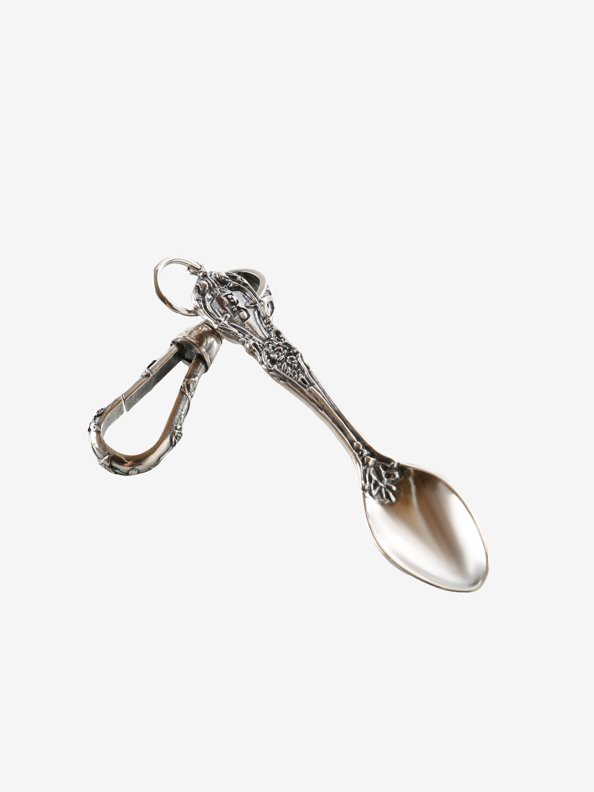 Grey keychain, front view