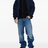 Navy jacket, front view