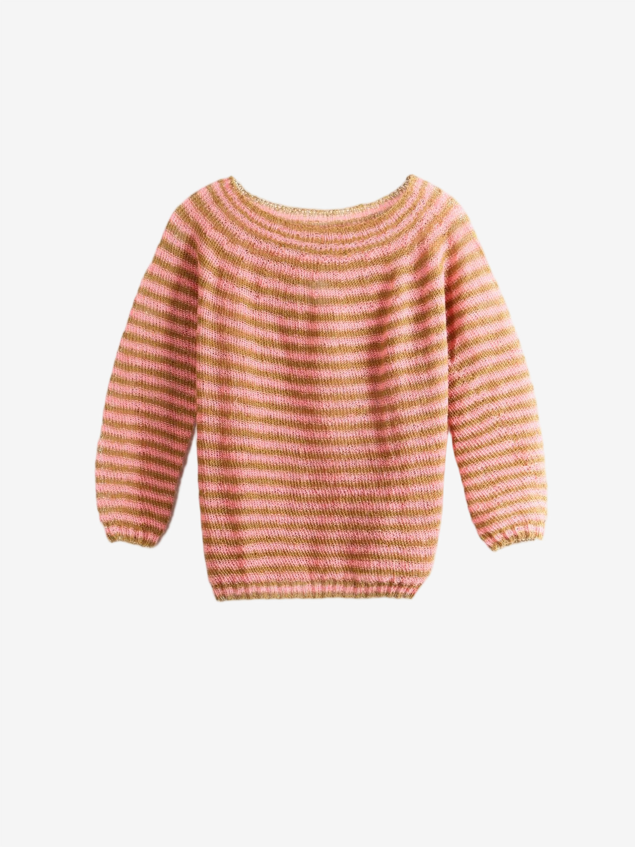 Pink knitwear, front view