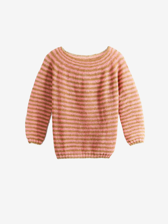 Pink knitwear, front view