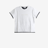 White t-shirt, front view