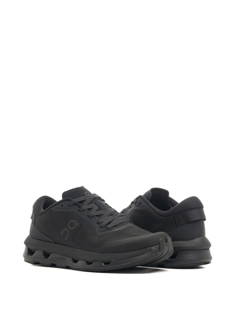 black sneakers,side view