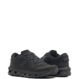 black sneakers,side view