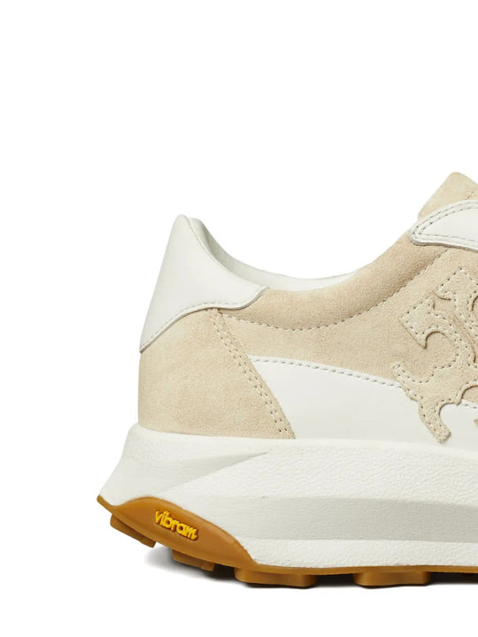 Tan shoes, side view