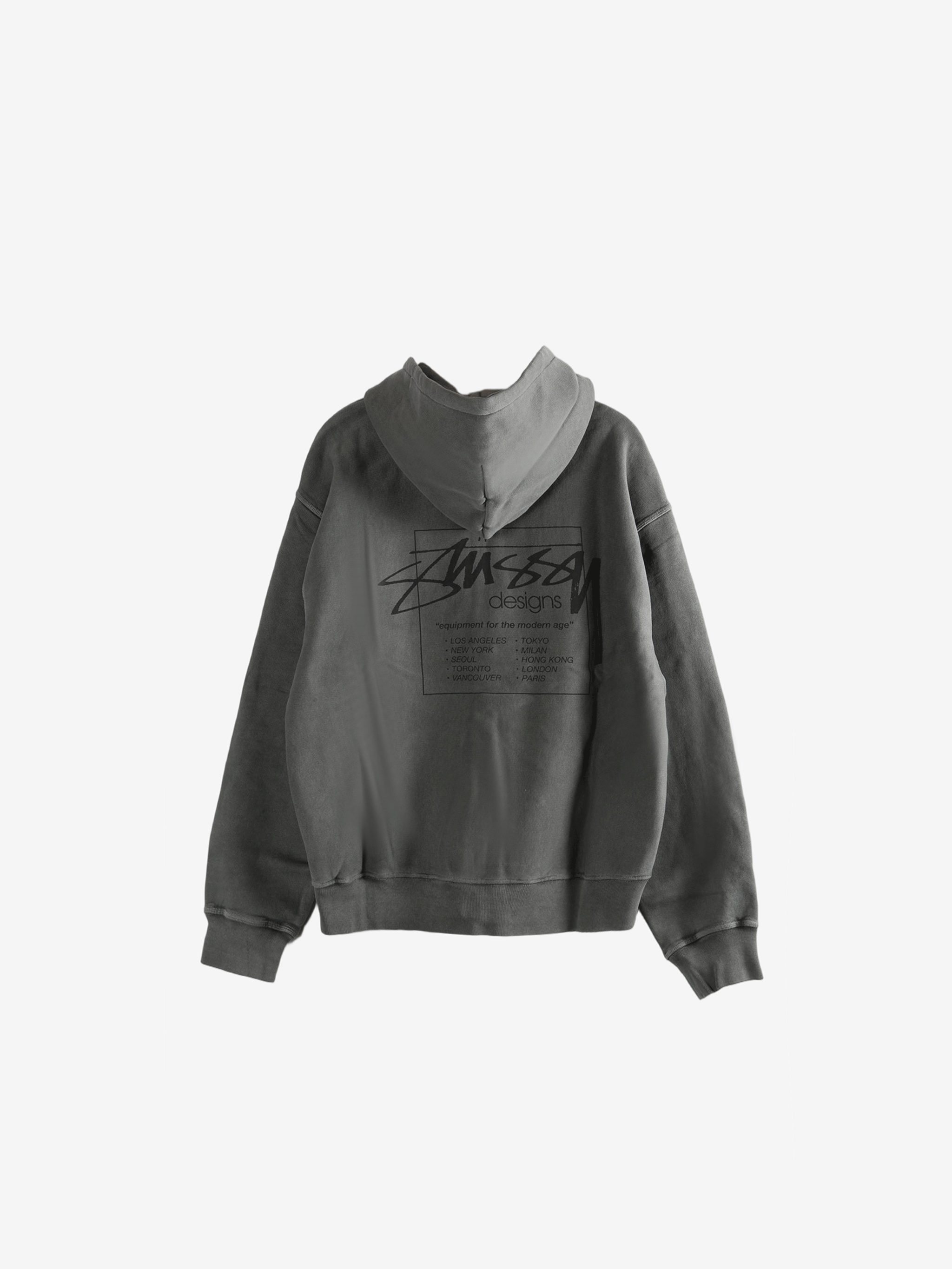 Black hoodie, back view