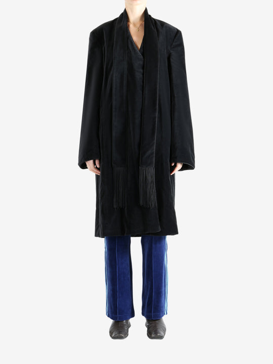 black coat,full body view