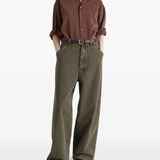 Brown pants,full body view