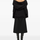 Black sweatshirt, full body view