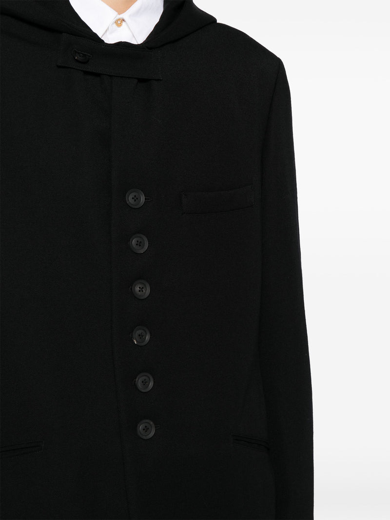 YOHJI YAMAMOTO POUR HOMME - Men Wool Hooded Blazer