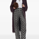 Purple jacket-coat, full body view