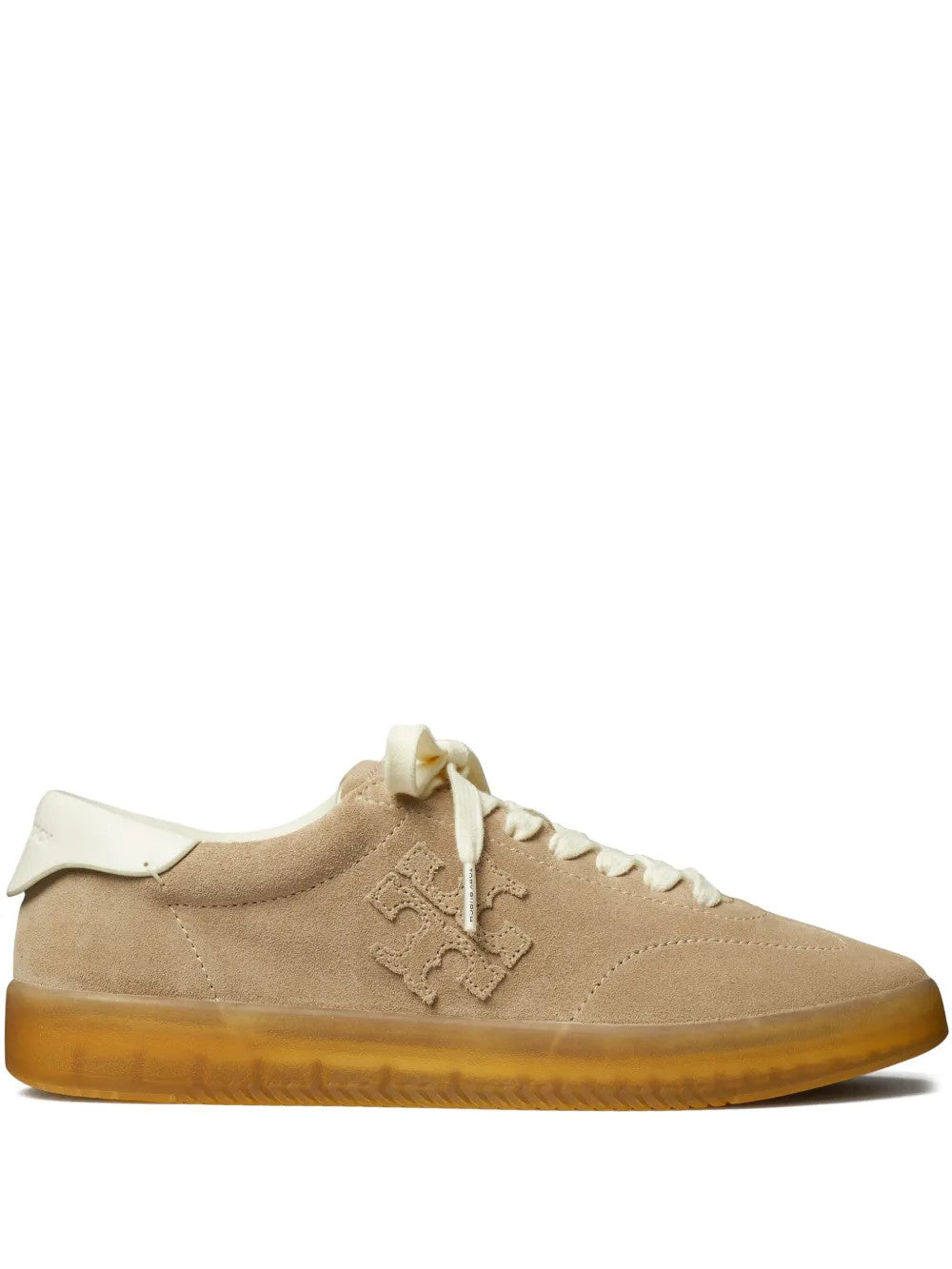 Tan shoes, side view