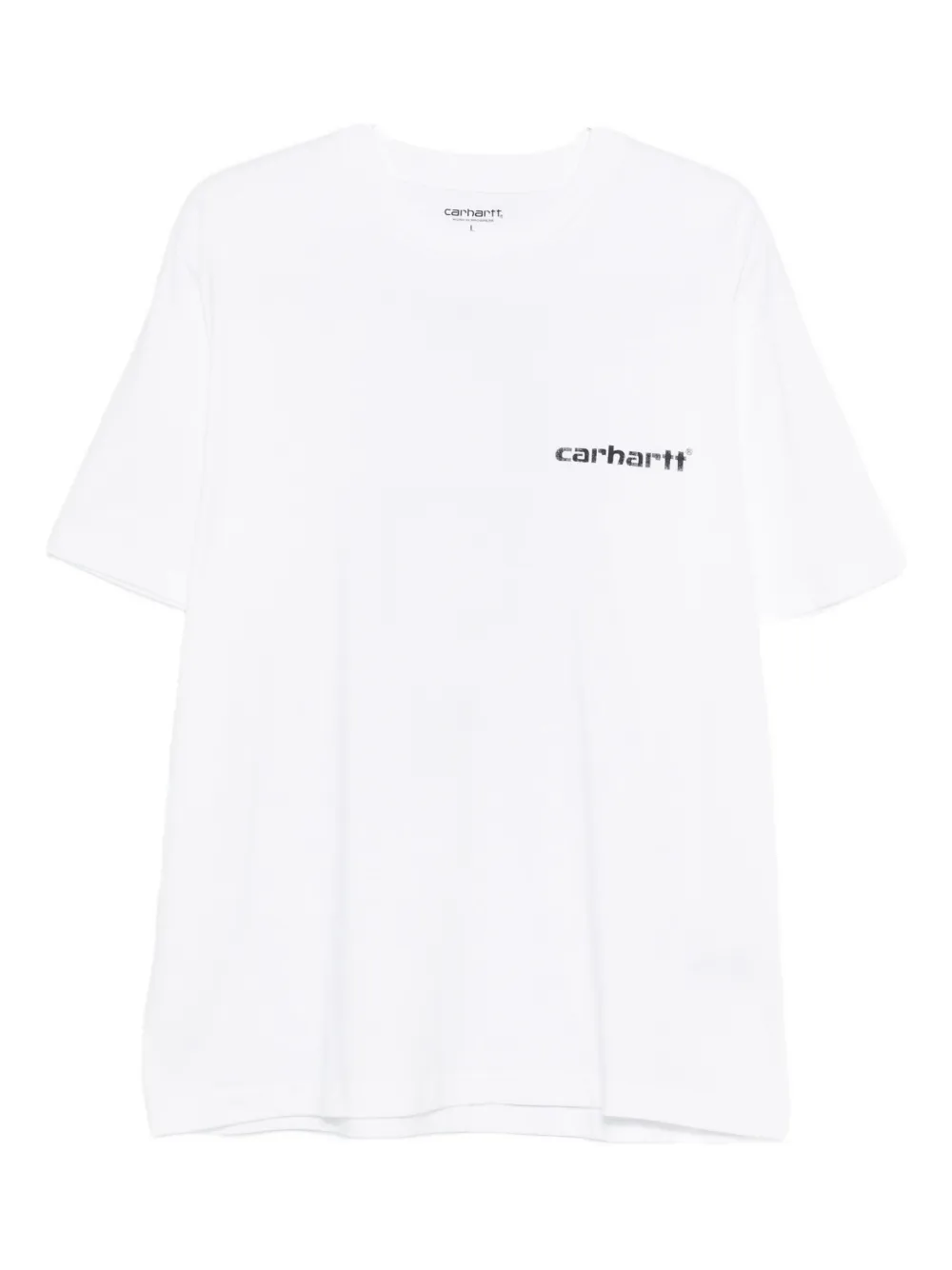 white t-shirt, front view