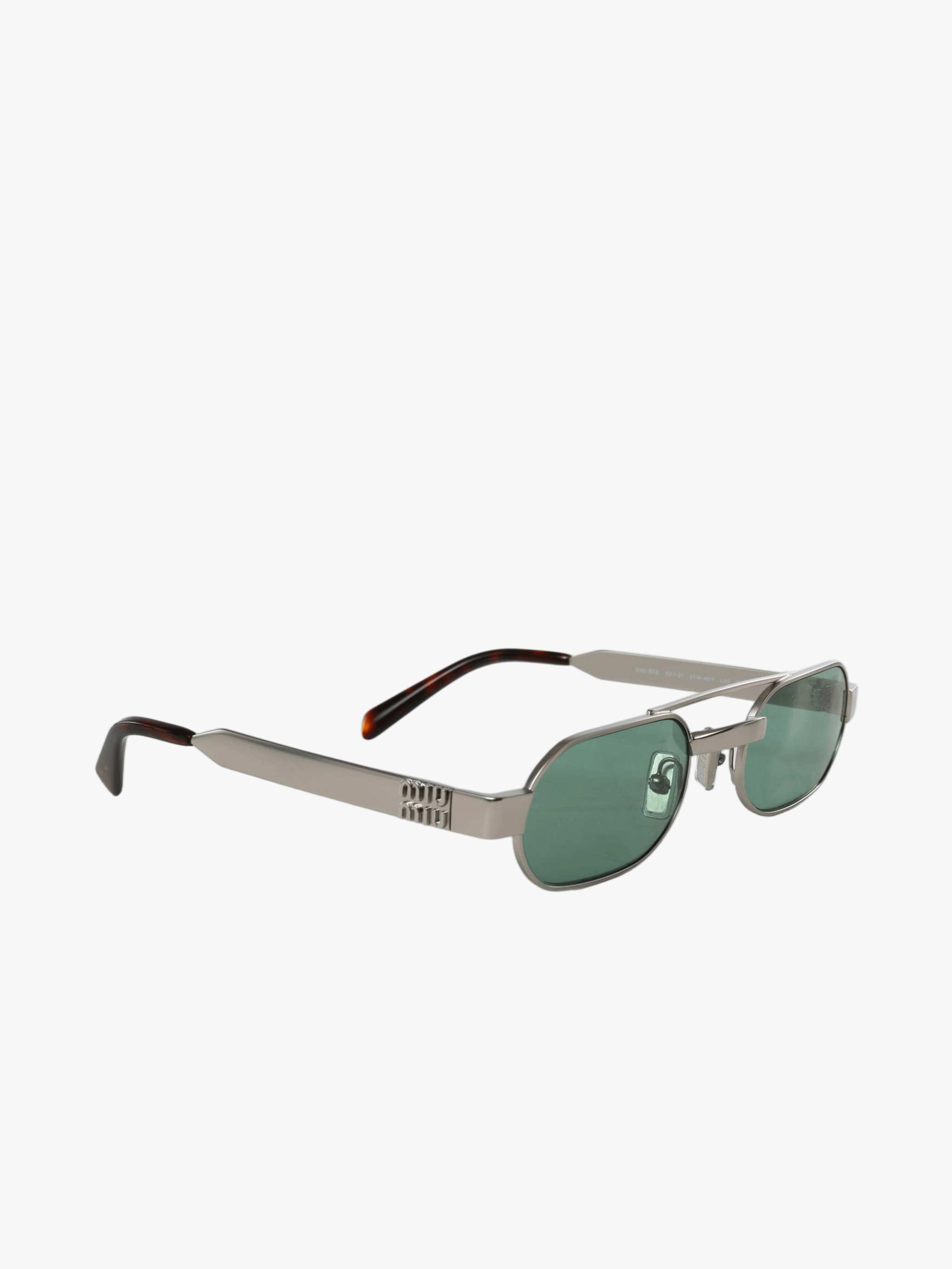 Green eyewear, front view