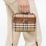 Tan bag, front view
