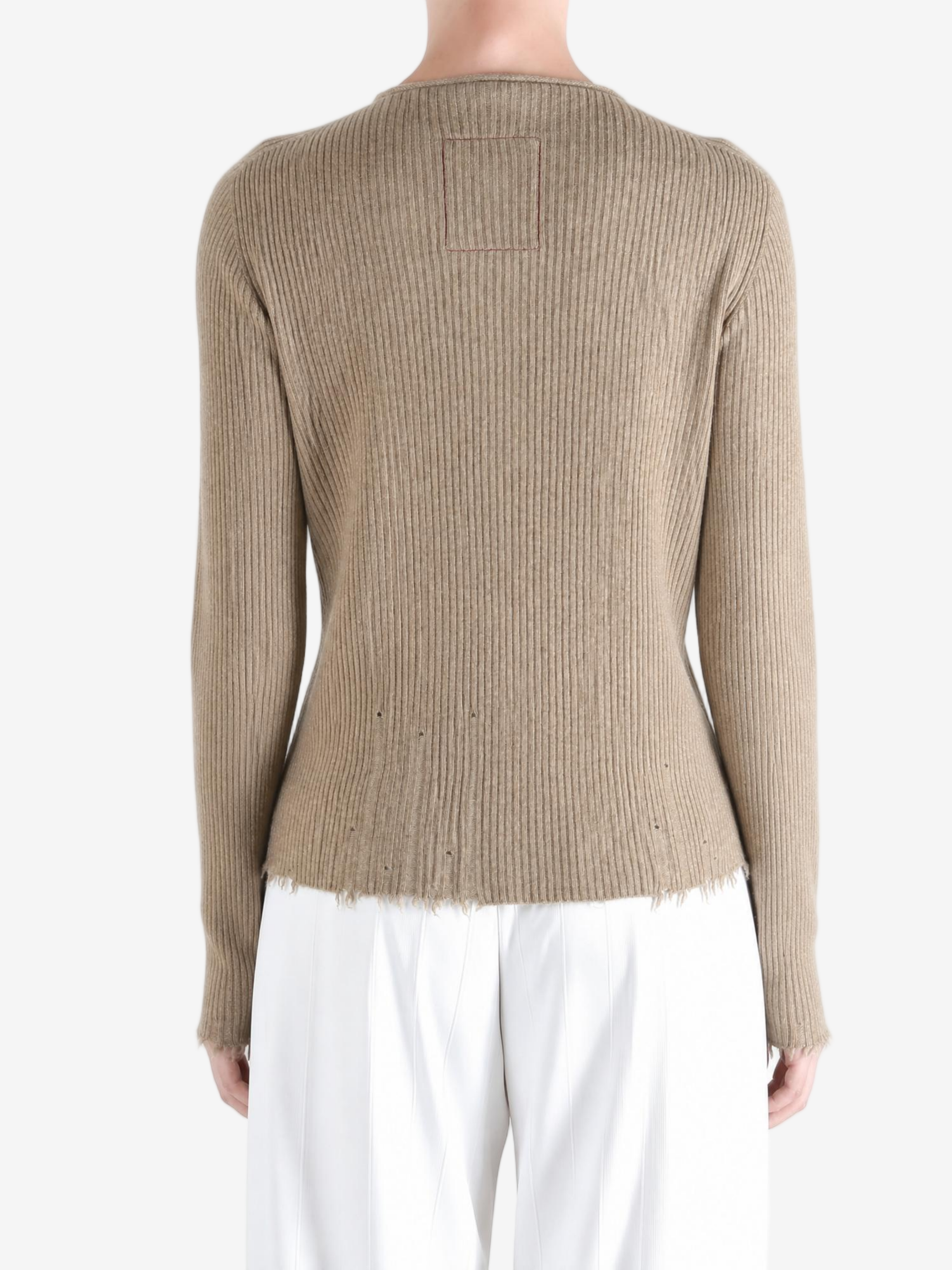 Tan top, full body view