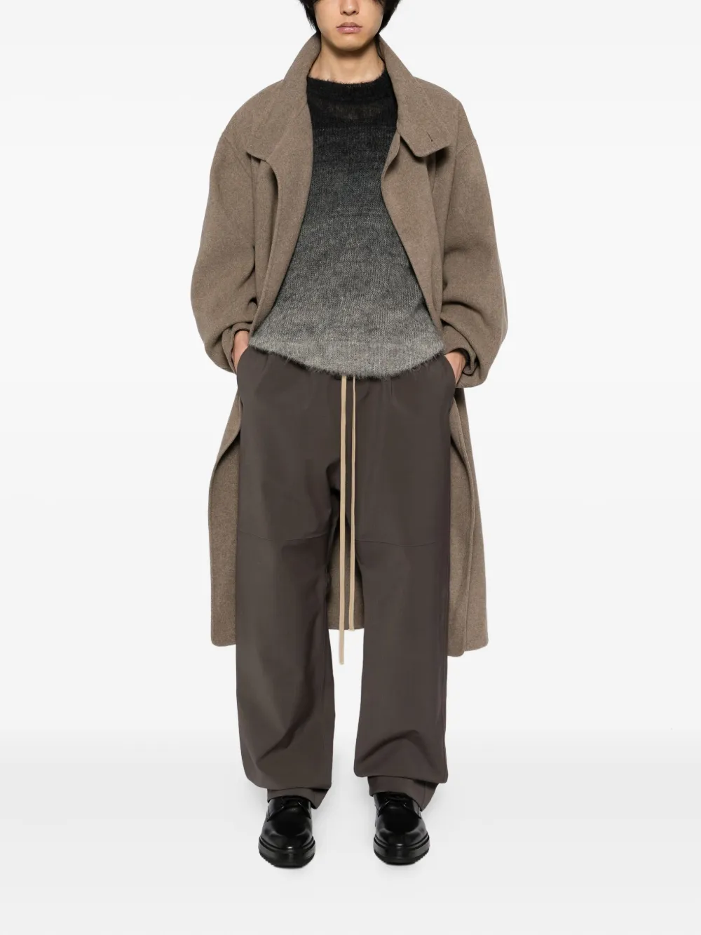 Brown pants, full body view