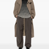 Brown pants, full body view