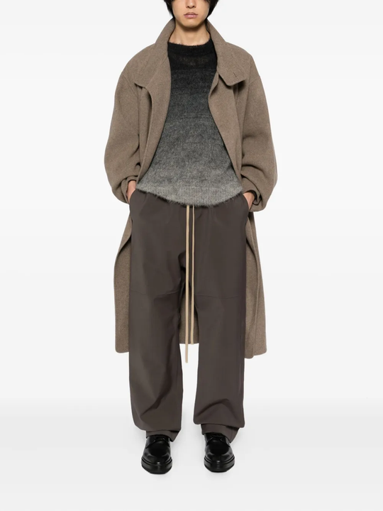 Brown pants, full body view