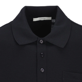 Close up of black shirt, showing texture of the Cotton fabric