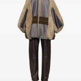 Tan jacket, full body view