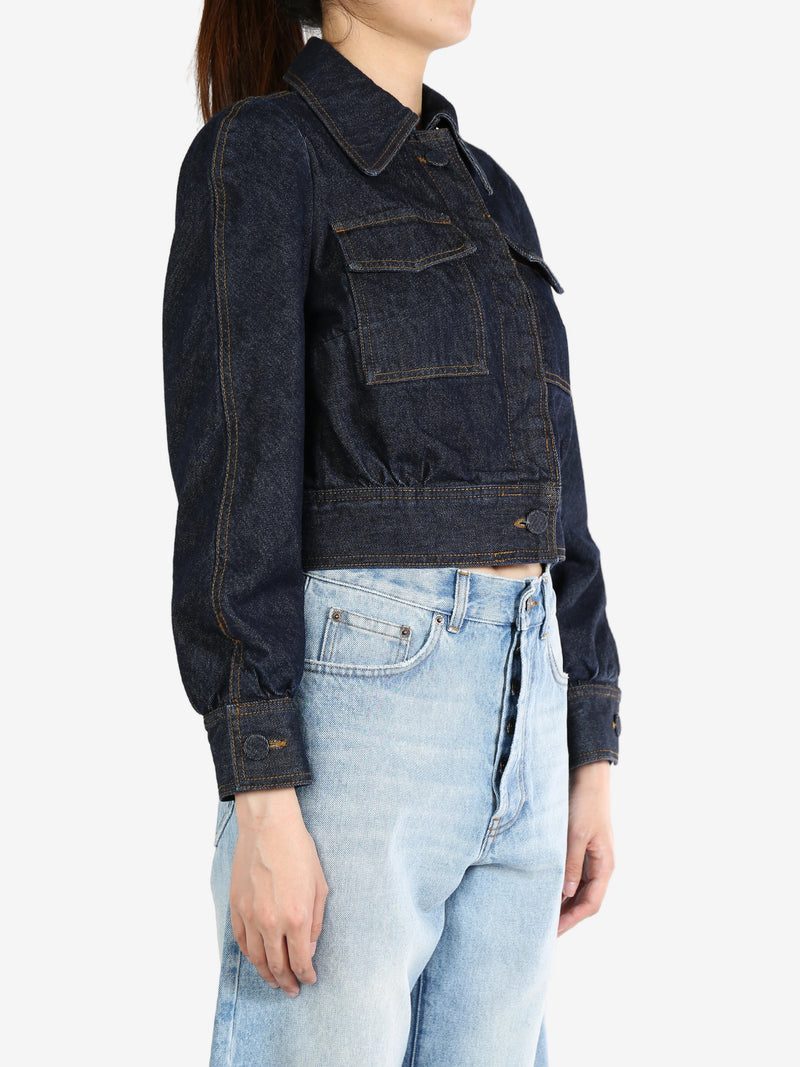 DRIES VAN NOTEN - Women Dark Wash Denim Jacket