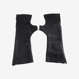 Black accessories, back view