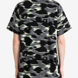 Black t-shirt, full body view