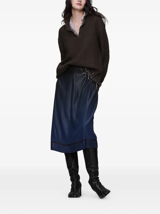 Brown tops, full body view