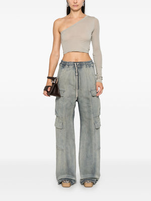 RICK OWENS DRKSHDW - Women Denim Double Cargo Jumbo Belas