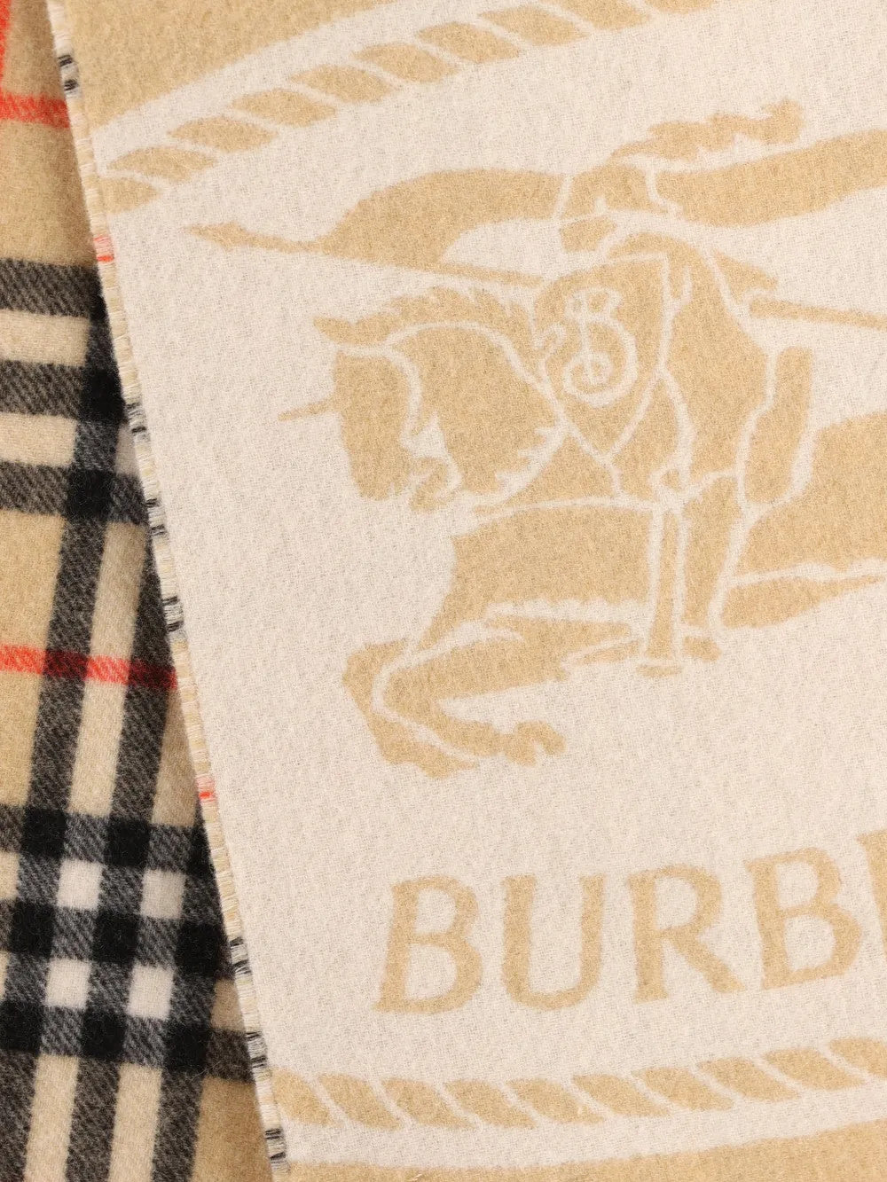 Close up of Tan scarf, showing detail