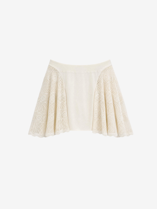 Tan skirt, front view
