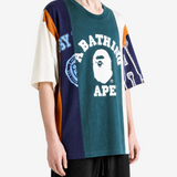 A BATHING APE - Men Upcycled Multi Logo Cropped Fit Tee