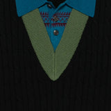 DRIES VAN NOTEN - Men Contrast Panel Ribbed-Knit Jumper