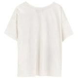 White t-shirt, back view