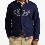 Navy jacket worn by a person, showing the jacket's fit