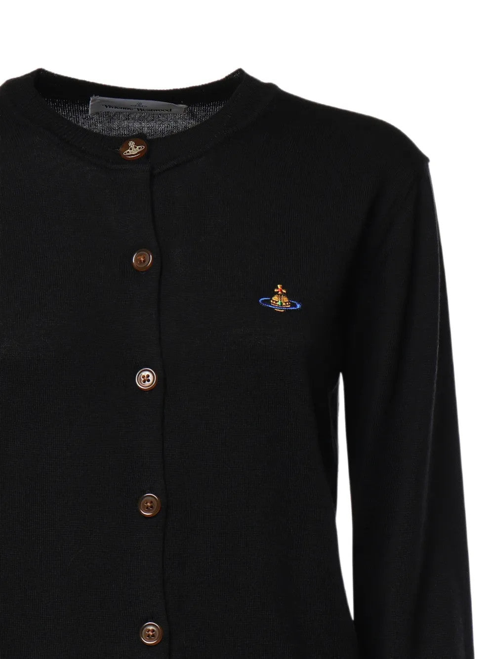 Close up of Black knitwear, showing texture of the 100% wool fabric