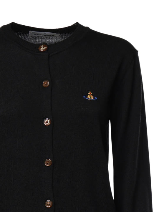 Close up of Black knitwear, showing texture of the 100% wool fabric