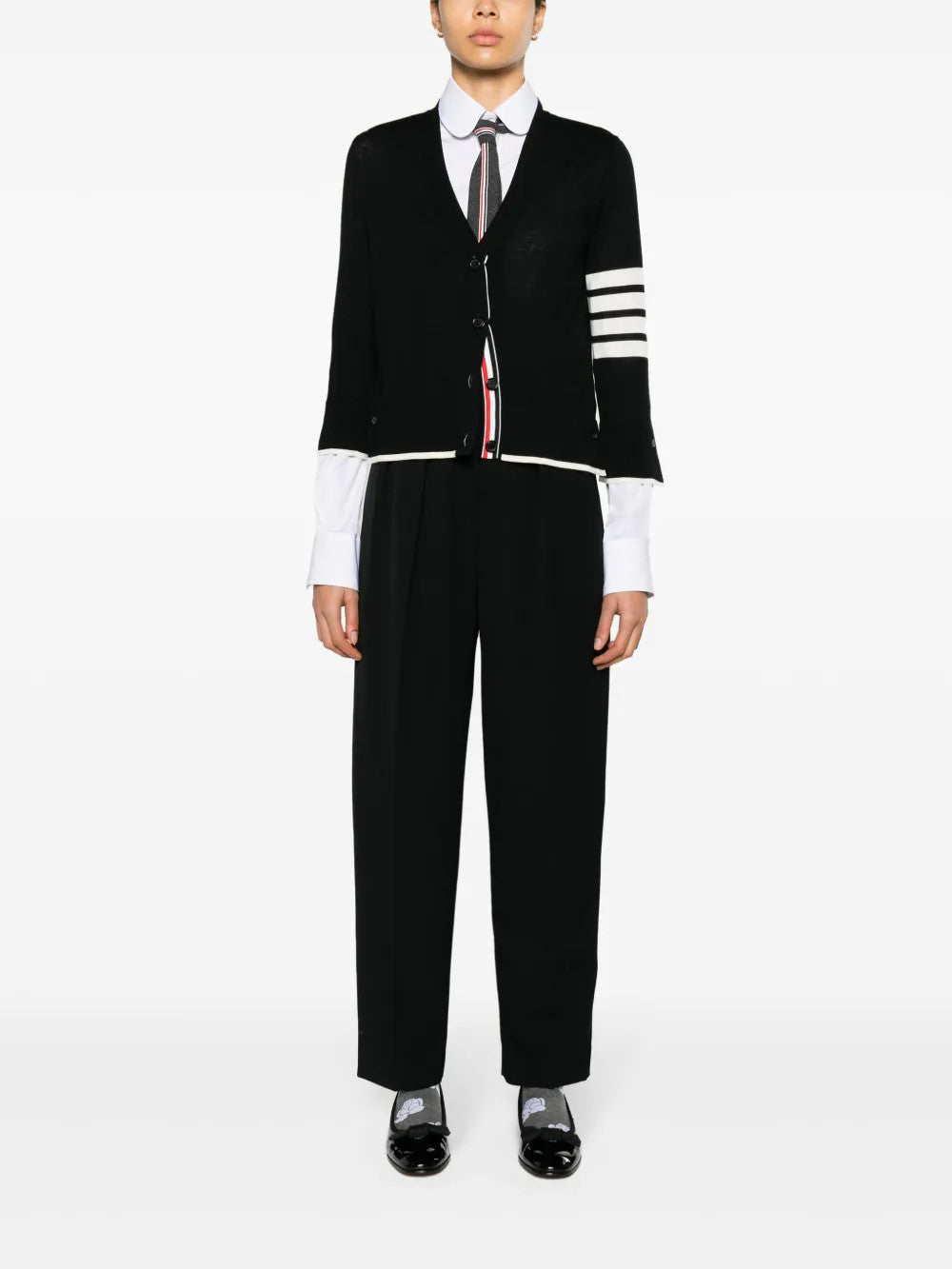 Black knitwear, front view