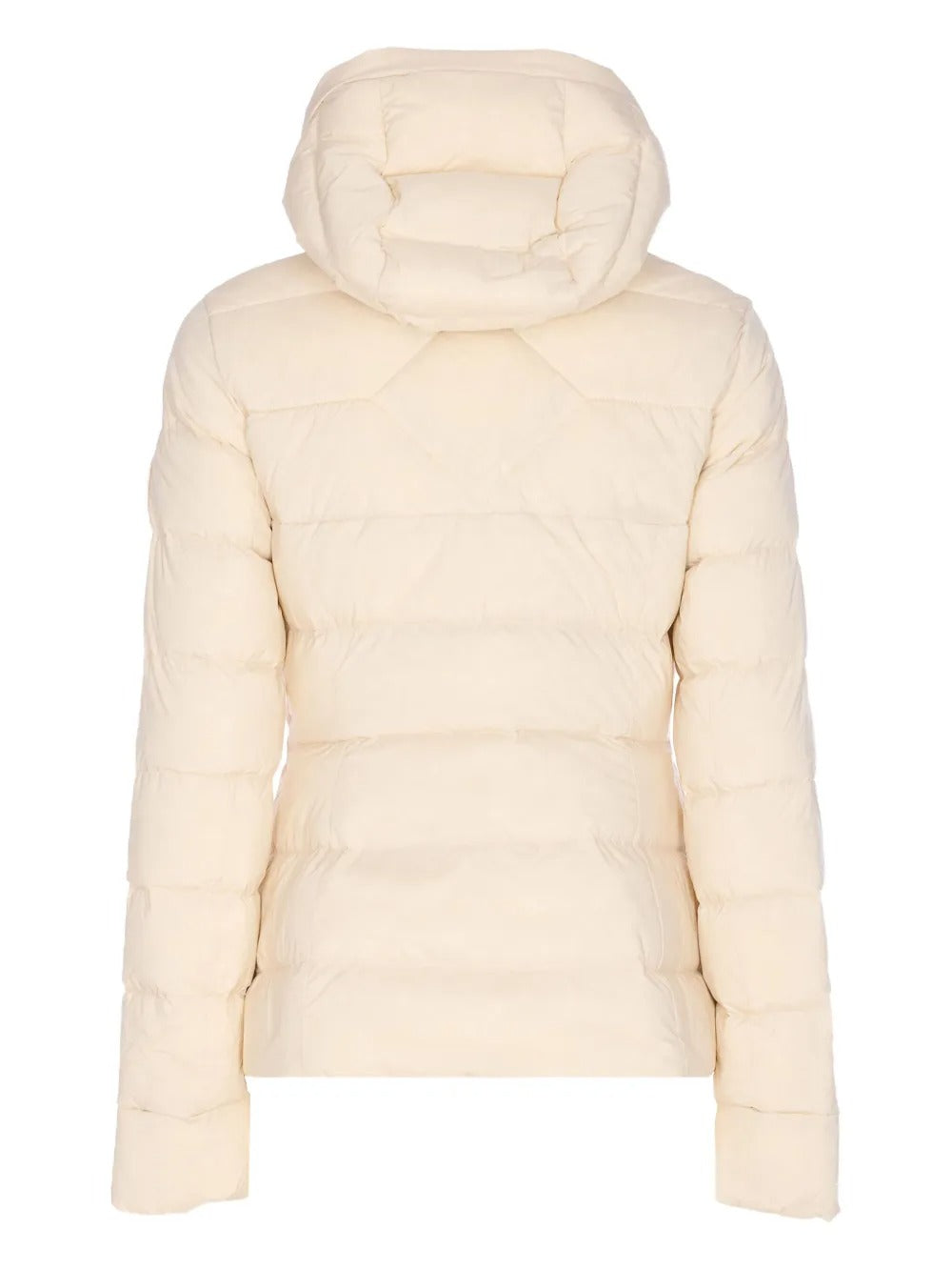 Tan jacket, back view