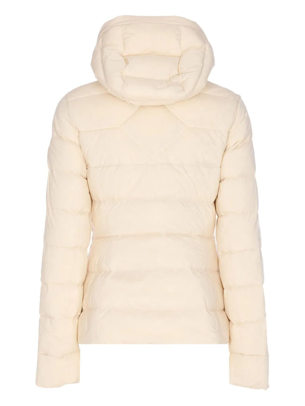 Tan jacket, back view