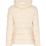 Tan jacket, back view