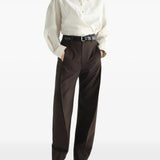 Brown pants, full body view