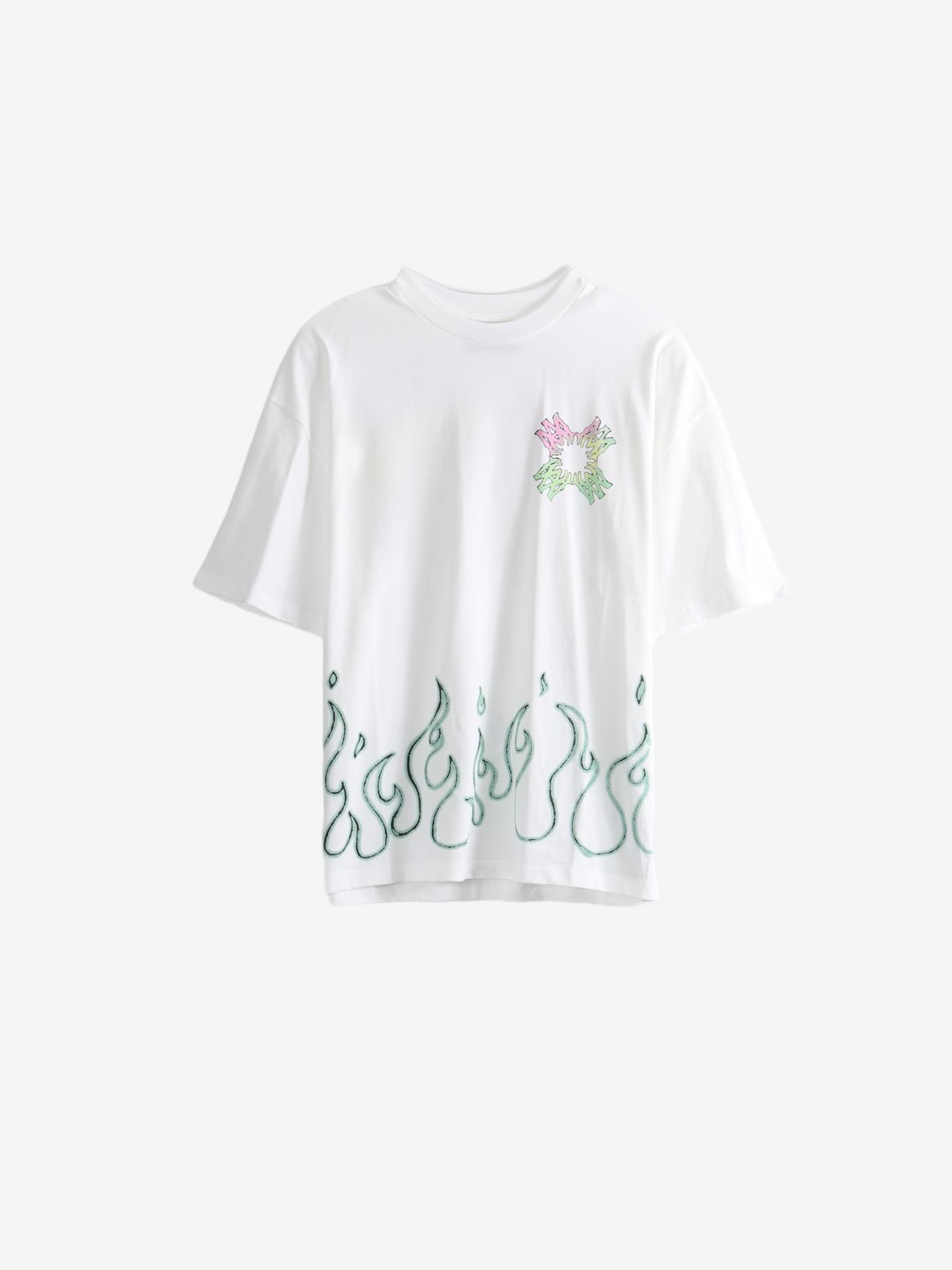 White t-shirt, front view