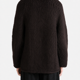Brown knitwear, full body view