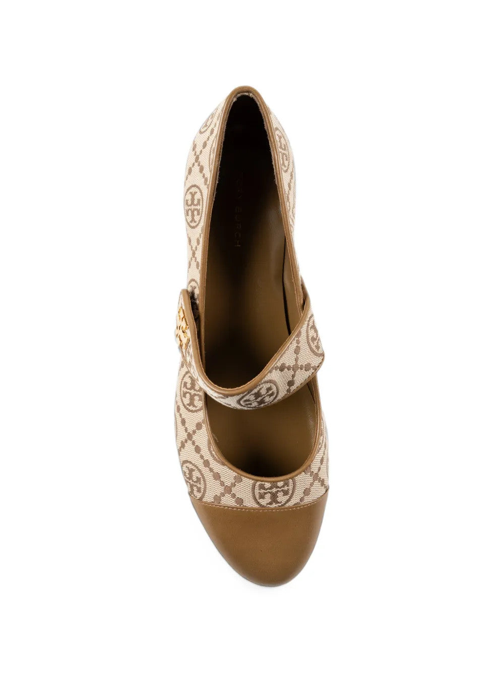 Tan shoes, front view