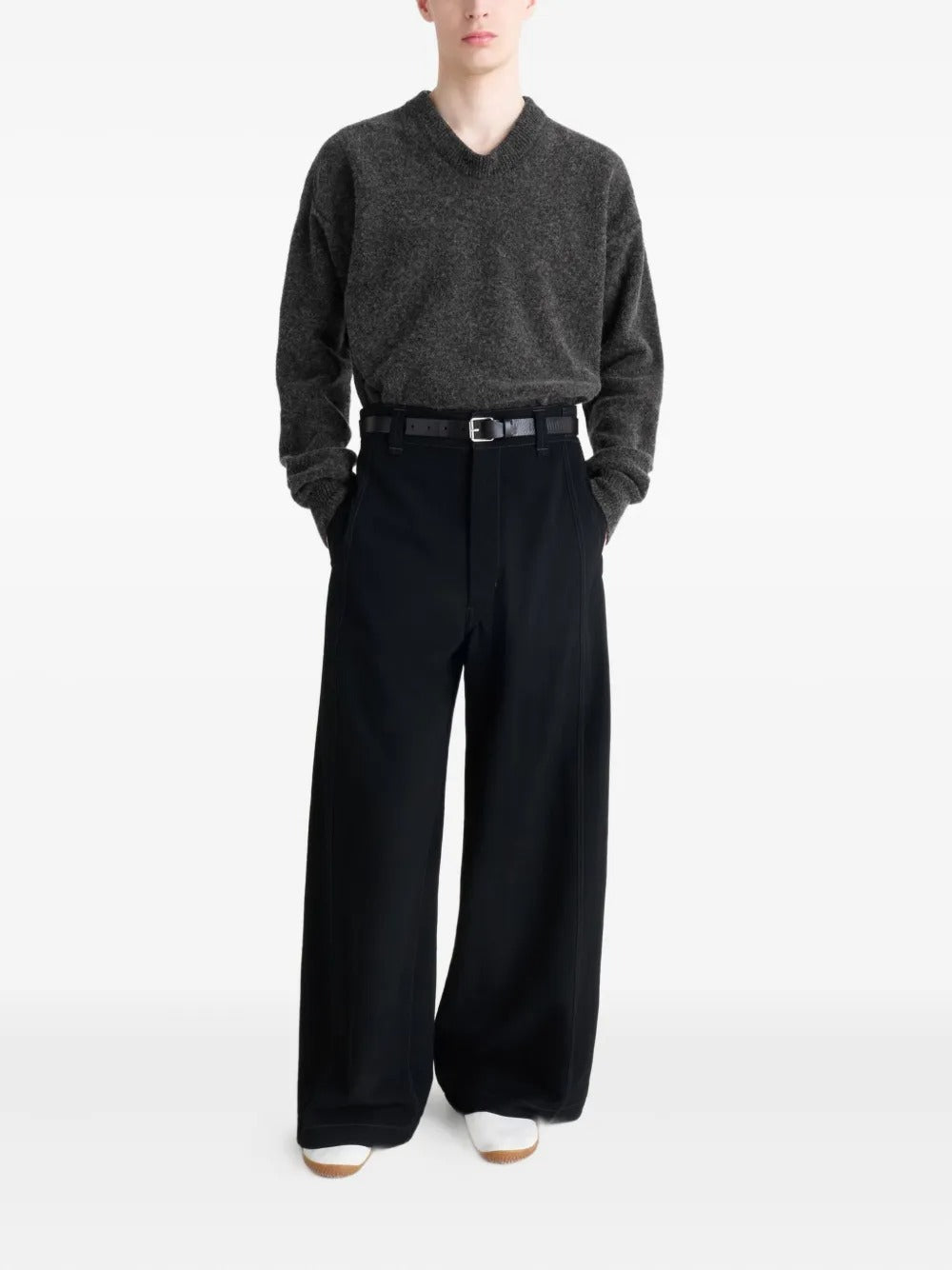 Black sweater, full body view