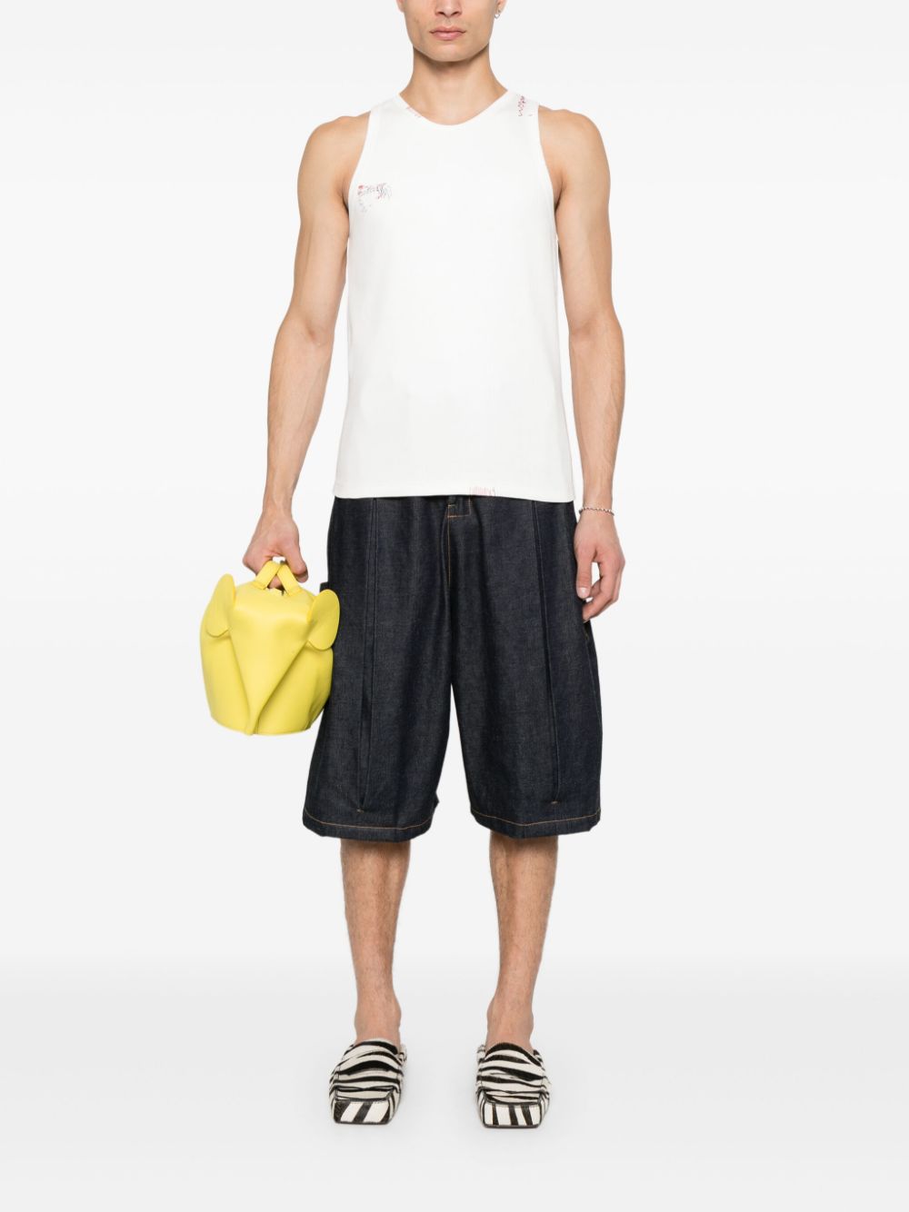 MARNI - Men Ribbed Cotton Tank Top