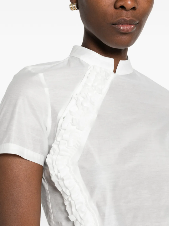 Close up of the white tops, showing  texture of the cotton
